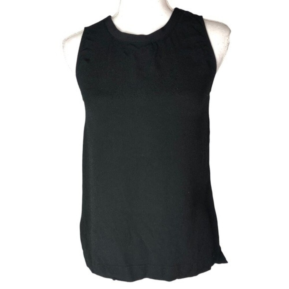 Madewell Black High-Low Sleeveless Tunic Blouse
